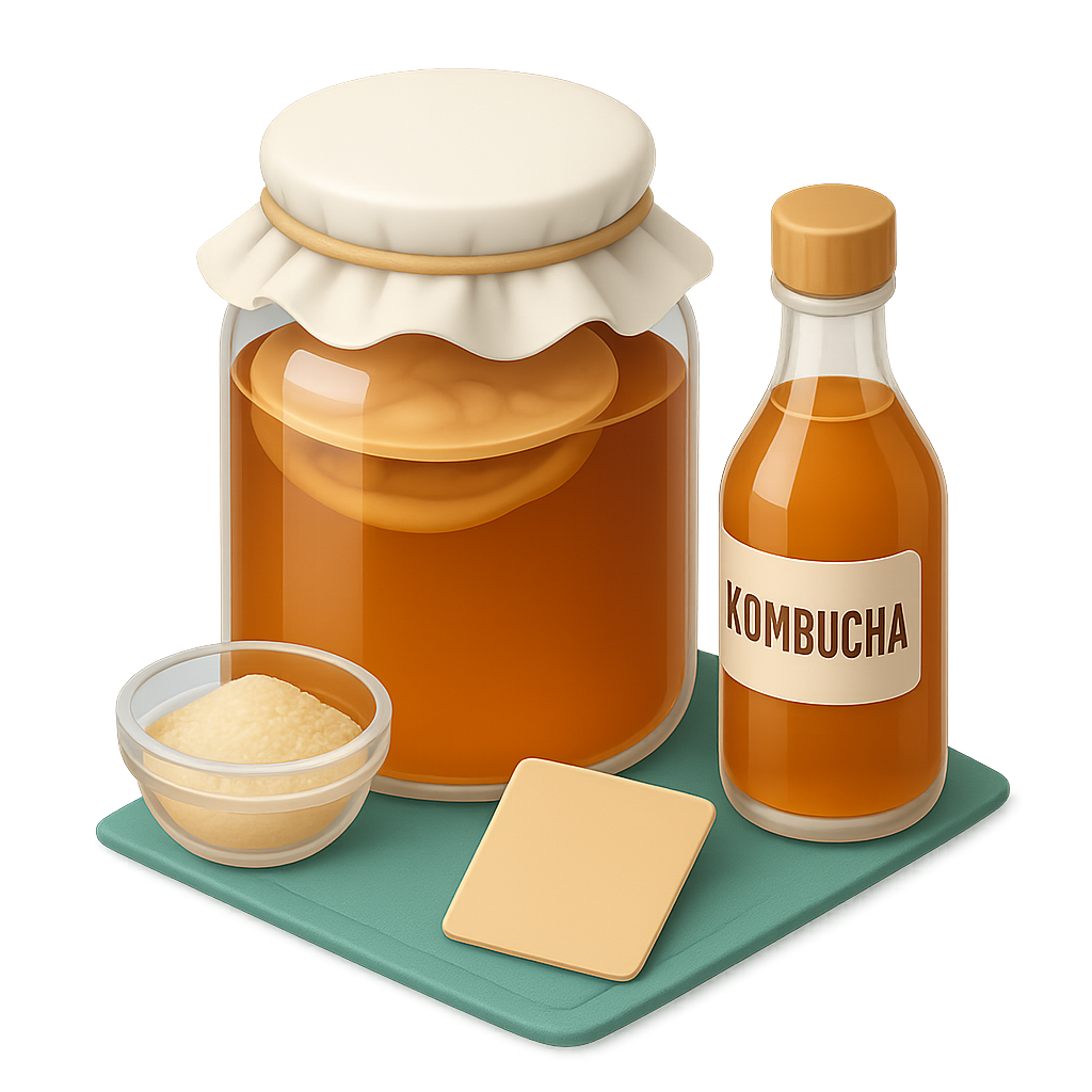 Kombucha artesanal fermentada